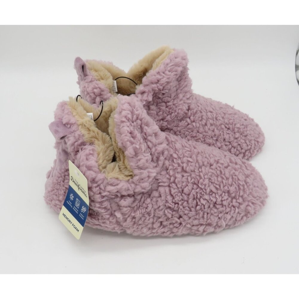 Dearfoams Cozy Women's Memory Foam Slippers Plush Sherpa Fleece 7-8 NEW